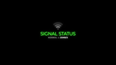 Hud Hui Digital Software Signal Status Wifi Animated Elements in 4K Stock Footage 280361086