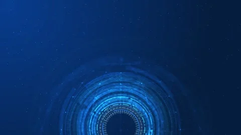 HUD infographic technology data analysis, digital cyberspace, Digital data Stock Footage 333784952