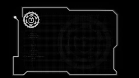 Hud interface animation with digital grid. Hud interface futuristic technol.. Stock Footage 337132225