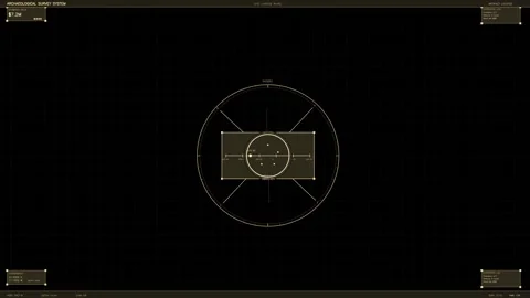 HUD interface animation displaying data collection in a survey system durin.. Stock Footage 328273809