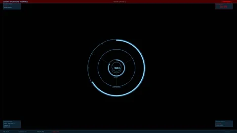 HUD interface animation displays current operations with data visualization.. Vídeos de archivo 328273836