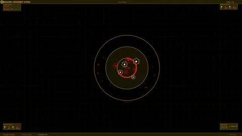 HUD interface animation displays detailed data and various elements in a co.. Stock Footage 328273817