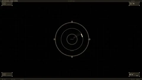 HUD interface animation showcases detailed tracking of celestial objects in.. Stock Footage 328273811