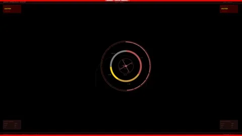HUD interface animation showing details of a tracking system for navigation.. Stock Footage 328274045