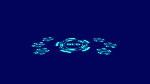 Hud interface animation showing modern futuristic digital display with glow.. 動画素材 332722666