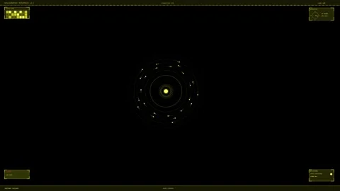 HUD interface animation showing a navigation system with rotating circles a.. Stock Footage 328273277