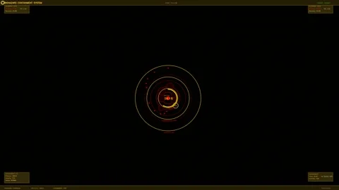 HUD interface animation shows control system for monitoring multiple object.. Stock Footage 328274039