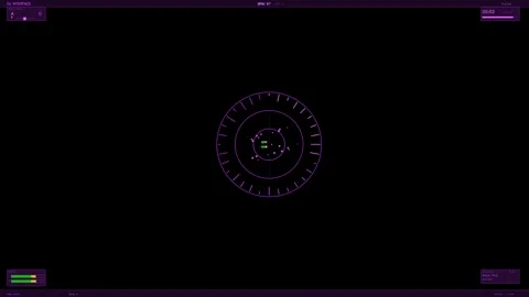 HUD interface animation shows digital display with rotating elements and ti.. Stock Footage 328273889