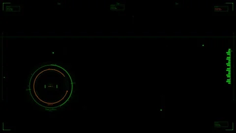 Hud interface animation for video creation with data display, charts, and g.. Stock Footage 328435330