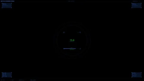 Hud interface animation for video creator software with various functional .. Stock Footage 328434543