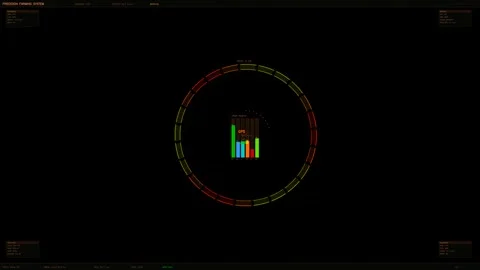 Hud interface animation for video creator or website showing real time data.. Stock Footage 328435358