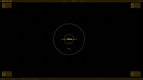 Hud interface animation for video creators and websites showing radar detec.. Stock Footage 328434525