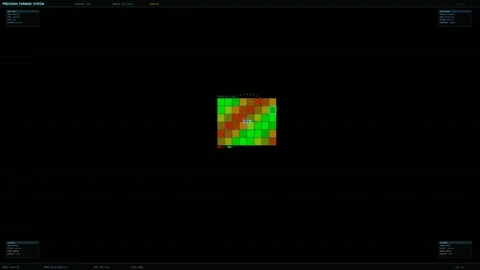 Hud interface animation for video creators or websites with a grid layout a.. Stock Footage 328435334