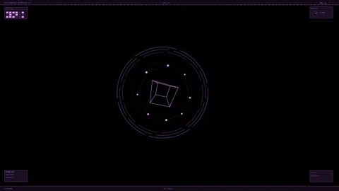 Hud interface animation for video creators and websites displaying shapes a.. Stock Footage 328435437