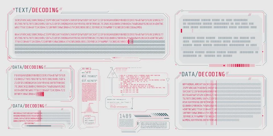 HUD interface design for decoding big data. Illustration