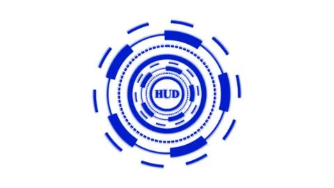 Hud interface digital dashboard display with circular futuristic elements b.. Stockillustratie