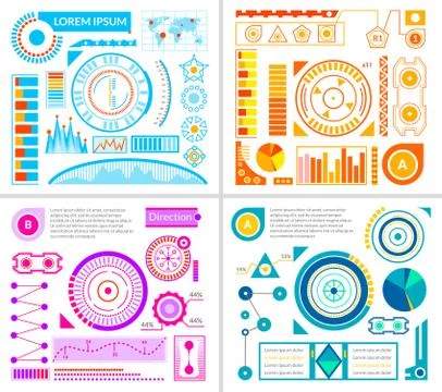 Hud Interface Flat Stock Illustration