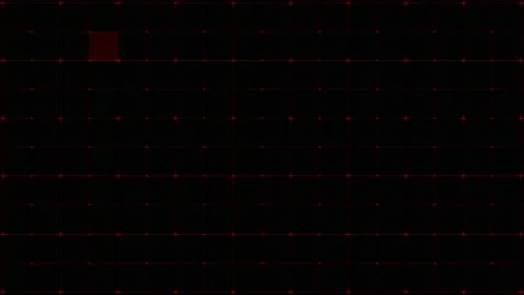 HUD interface with Grid. Red version. Stock-Footage 166874972