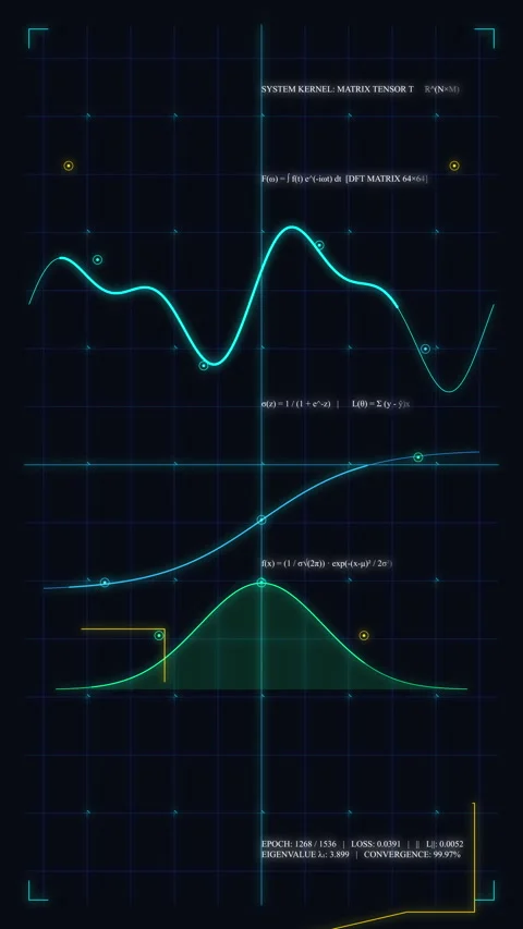 Hud interface HUD loop with blue and green futuristic data graph and UI Stock Footage 346543928