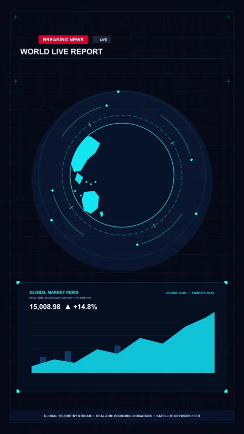Hud interface rotating globe digital data graph animation loop Stock Footage 346637109
