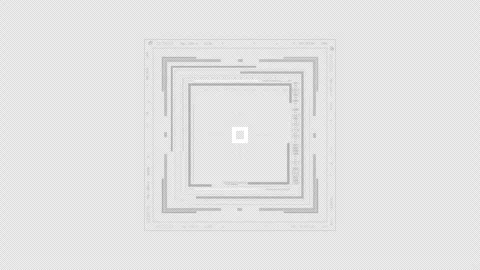 HUD interface square with text Appearing UI 10 sec. HUD 2GFX Technology Stock Footage 262062738