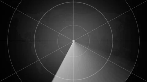 HUD Interface target, radar direction scan for target, searching HUD interface, Stock Footage 325516992