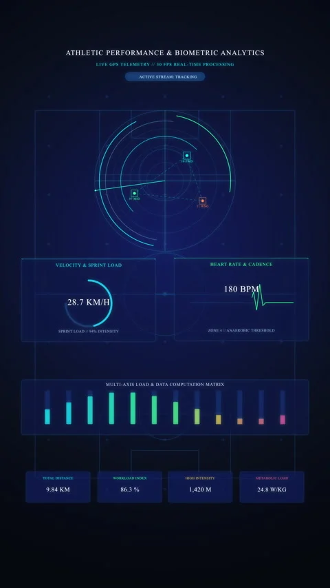 Hud interface technology animation loop with futuristic digital data Stock Footage 346549081