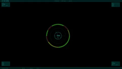 HUD interface for video creators showing control features and elements for .. Stock Footage 328435429