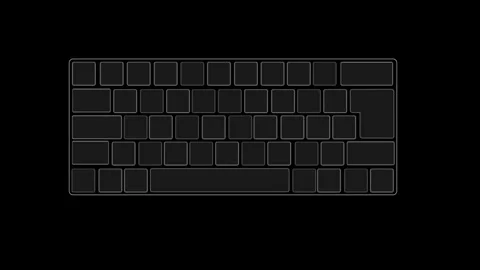 HUD Keyboard, Animation of digital keybo... | Stock Video | Pond5