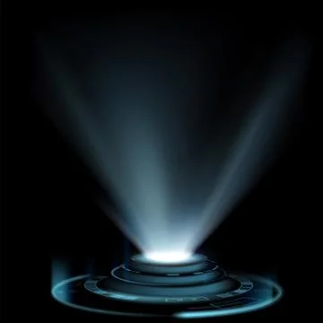 HUD with light projector Stock Illustration