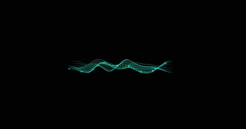 HUD lines in motion. abstract background from particles and dots. High-tech Stock Footage 172046136