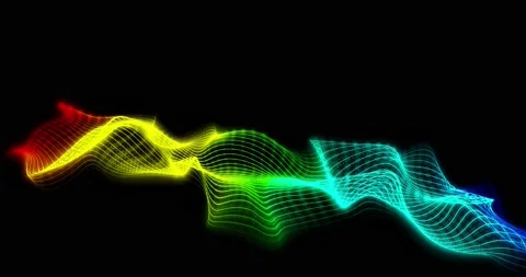 HUD lines in motion. abstract background from particles and dots. High-tech Stock Footage 172046193