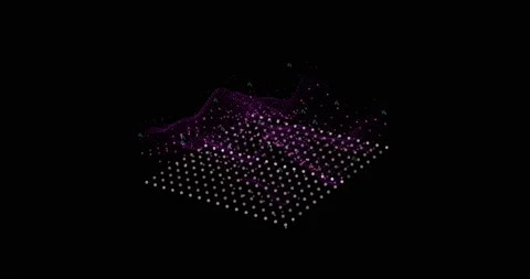 HUD lines in motion. abstract background from particles and dots. High-tech Stock Footage 172220373