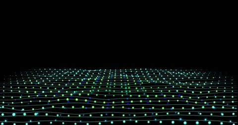 HUD lines in motion. abstract background from particles and dots. High-tech Stock Footage 172364939