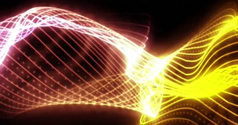 HUD lines in motion. abstract background from particles and dots. High-tech Stock-Footage 172552771