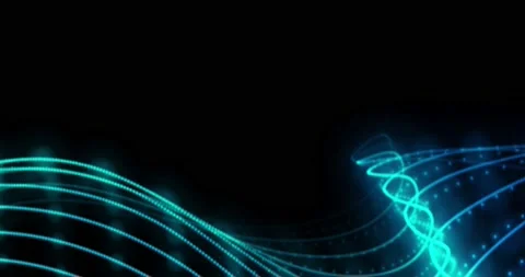 HUD lines in motion. abstract background from particles and dots. High-tech Stock Footage 173539848