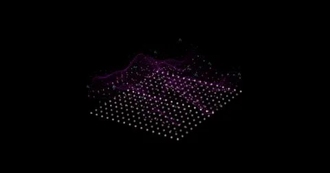 HUD lines in motion. abstract background from particles and dots. High-tech Illustrazione stock