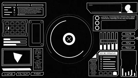 HUD loading ANIMATION - 2D Animation. Stock Footage 267821409