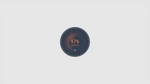 HUD loading element - circular progress bar with percentage. Stock Footage 242389556