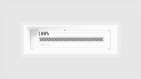 HUD loading element - frame with decoding progress bar. Video stock 241458370