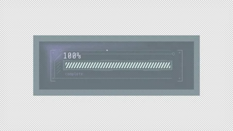 HUD loading element - frame with decoding progress bar. Video stock 241502819