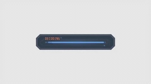 HUD loading element - frame with decoding progress indicator. Video stock 242389315