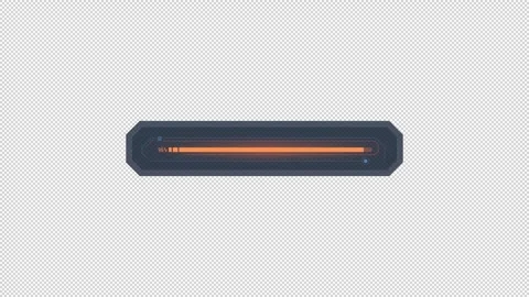 HUD loading element - frame with linear progress bar. Stock Footage 244825685