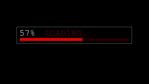 HUD loading element - progress bar with percentage Stock Footage 243661613