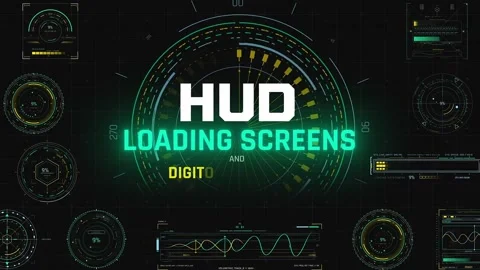 HUD Loading Screens And Digital Interfaces - Sci-Fi UI Elements Stock After Effects