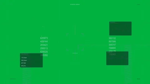 HUD LOCKING, locking tracking reticle, syncing 3D grid, updating data for sync Stock Footage 334156289