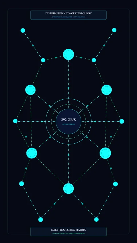 Hud loop animation, sci fi technology ui network element, blue interface Stock Footage 346550648
