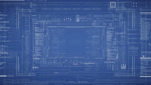HUD looping zoom in.Hi tech. Stock Footage 96115183