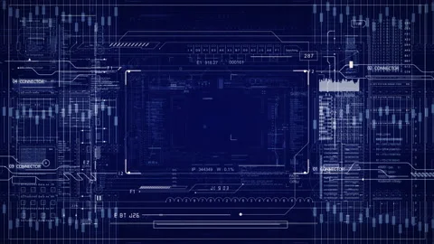HUD looping zoom in.Type 1 Stock Footage 96108905
