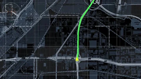 HUD map. Control panel HUD technological... | Stock Video | Pond5